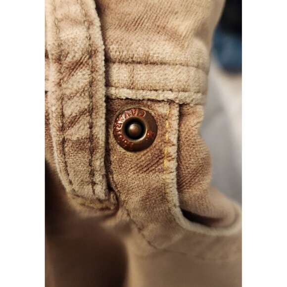 Vintage Womens Z Cavaricci Pants‎ Tan Velvet 7 Mid Rise Boot Cut White Label EUC - Picture 12 of 16